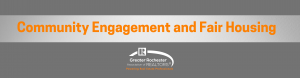 GRAR logo with text that says "Community Engagement and Fair Housing"